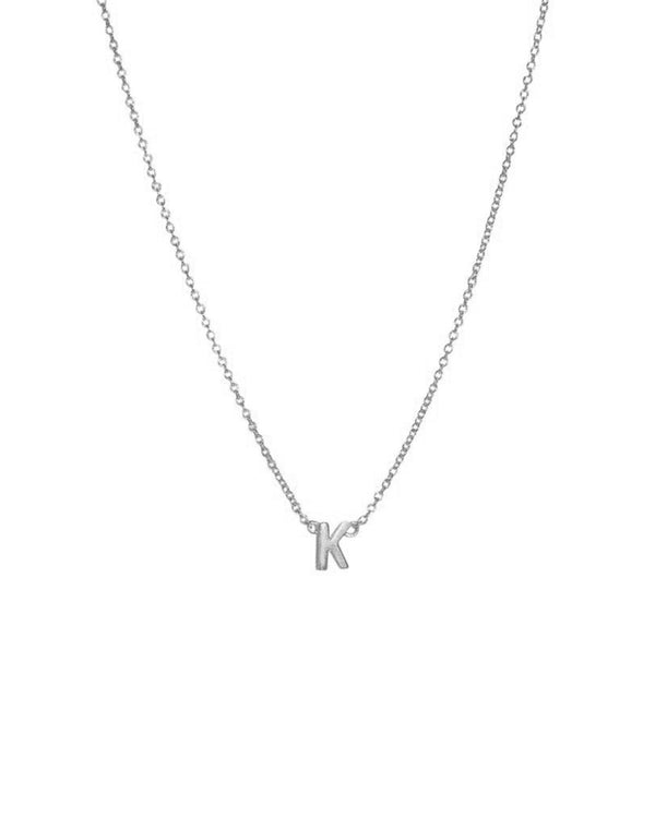 Custom Single Initial Necklace - Sterling Silver