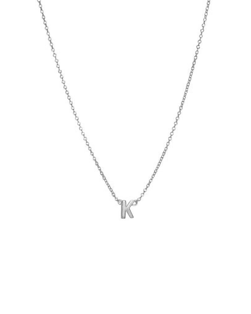 Custom Single Initial Necklace - Sterling Silver